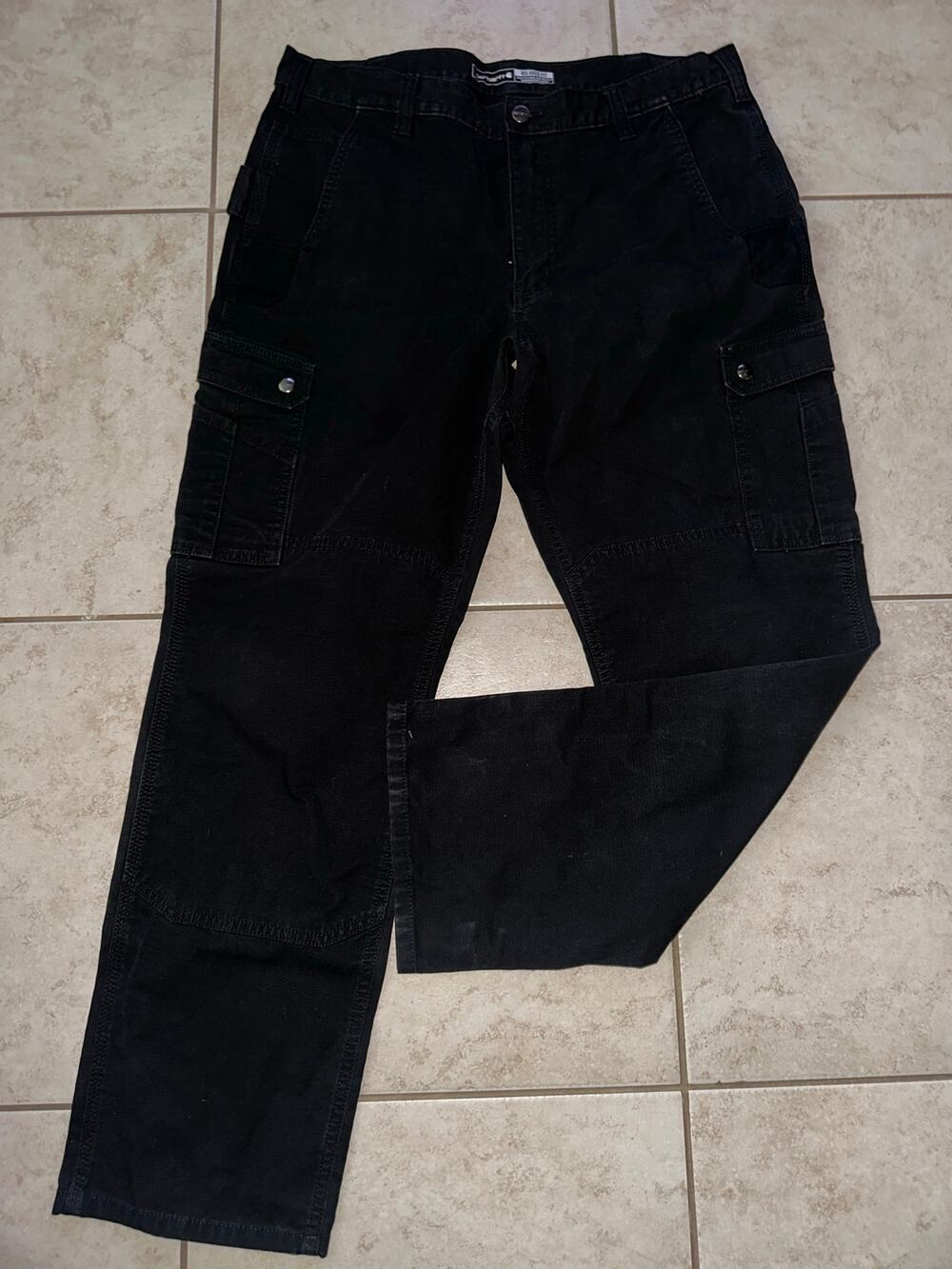 Carhartt Men’s Rugged Flex Relaxed Fit Ripstop Cargo Work Pants – Black 38x32